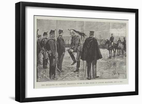 The Breaking of Captain Dreyfus's Sword in the Court of L'Ecole Militaire, 5 January 1895-Frederic De Haenen-Framed Giclee Print