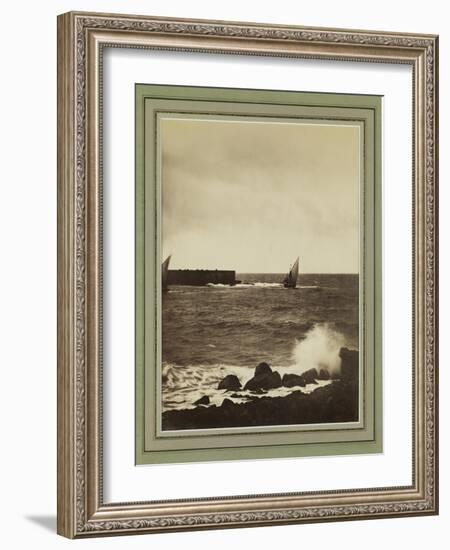 The Breaking Wave, Mediterranean, C.1857-Gustave La Gray-Framed Giclee Print