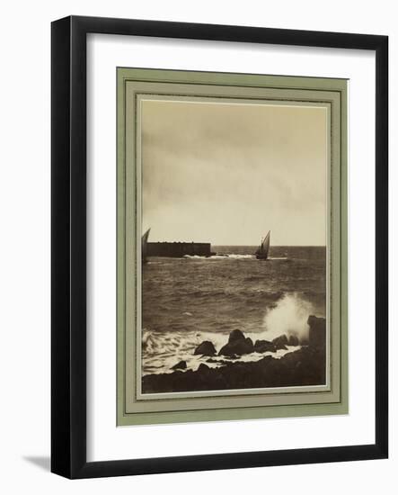 The Breaking Wave, Mediterranean, C.1857-Gustave La Gray-Framed Giclee Print