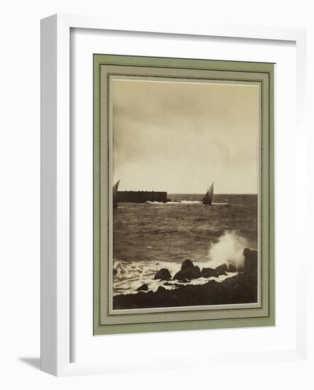 The Breaking Wave, Mediterranean, C.1857-Gustave La Gray-Framed Giclee Print