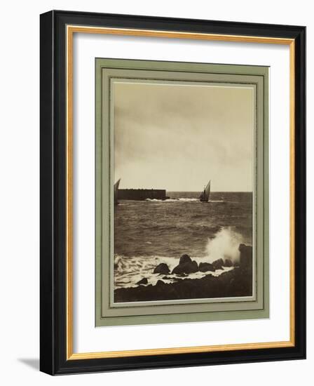 The Breaking Wave, Mediterranean, C.1857-Gustave La Gray-Framed Giclee Print