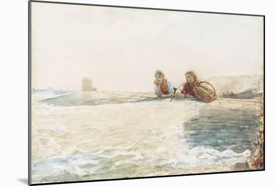 The Breakwater, 1883-Winslow Homer-Mounted Giclee Print