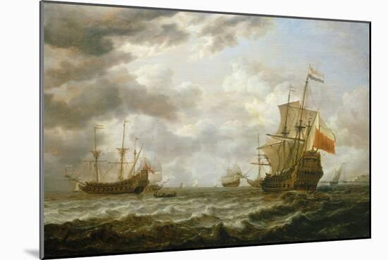 The Brederode off Hellevoetsluis, mid 17Th Century (Painting)-Simon Jacobsz Vlieger-Mounted Giclee Print