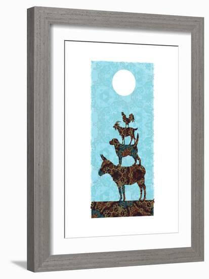 The Bremen Town Musicians-Teofilo Olivieri-Framed Giclee Print