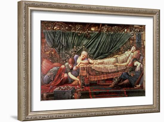 The Briar Rose' Series, 4: the Sleeping Beauty, 1870-90-Edward Burne-Jones-Framed Giclee Print