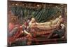 The Briar Rose' Series, 4: the Sleeping Beauty, 1870-90-Edward Burne-Jones-Mounted Giclee Print