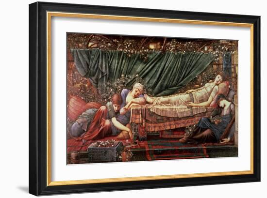 The Briar Rose' Series, 4: the Sleeping Beauty, 1870-90-Edward Burne-Jones-Framed Giclee Print