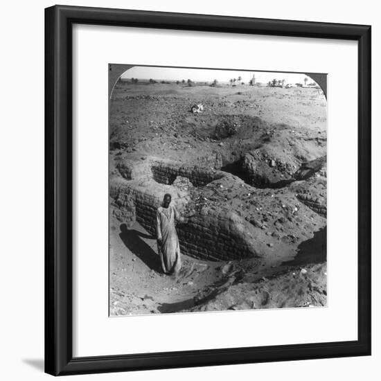 The Brick Store Chambers of Pithom, Built by Hebrew Bondsmen, Egypt, 1905-Underwood & Underwood-Framed Photographic Print