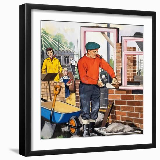 The Bricklayer-null-Framed Giclee Print