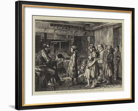 The Brickyards of England, Paying the Children at the Inn-null-Framed Giclee Print