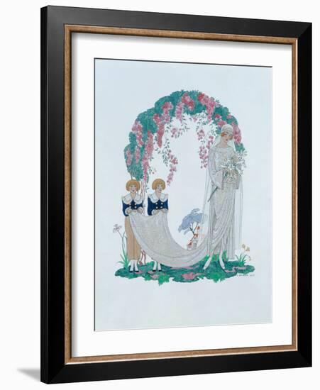 The Bride, 1920 pen, ink and watercolor-Georges Barbier-Framed Giclee Print