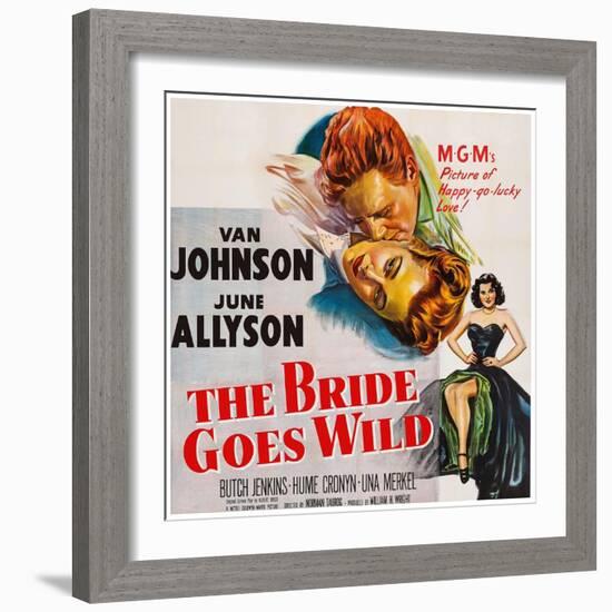 The Bride Goes Wild, from Top: Van Johnson, June Allyson, Arlene Dahl, 1948-null-Framed Art Print