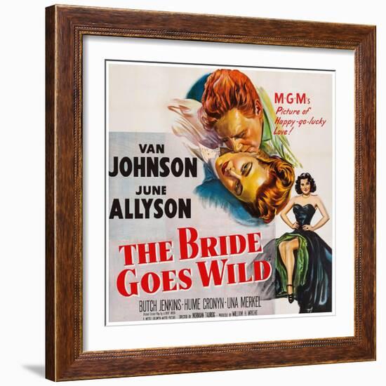 The Bride Goes Wild, from Top: Van Johnson, June Allyson, Arlene Dahl, 1948-null-Framed Art Print