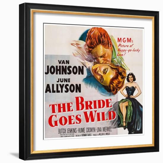 The Bride Goes Wild, from Top: Van Johnson, June Allyson, Arlene Dahl, 1948-null-Framed Art Print