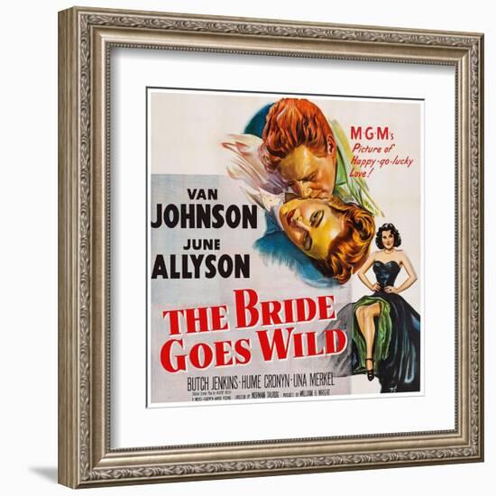 The Bride Goes Wild, from Top: Van Johnson, June Allyson, Arlene Dahl, 1948-null-Framed Art Print