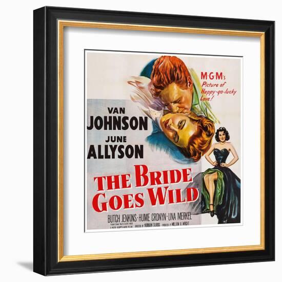 The Bride Goes Wild, from Top: Van Johnson, June Allyson, Arlene Dahl, 1948-null-Framed Art Print