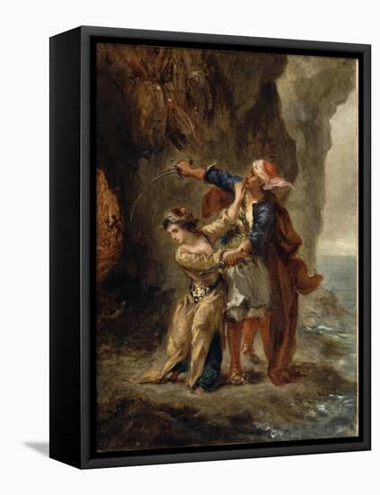 The Bride of Abydos (Byron. Canto Ii. Stanza Xxiii)-Eugene Delacroix-Framed Premier Image Canvas