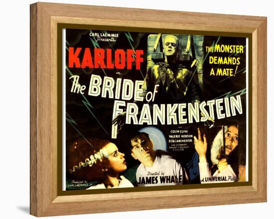 The Bride of Frankenstein, Boris Karloff, Elsa Lanchester, Colin Clive, Valerie Hobson, 1935-null-Framed Stretched Canvas