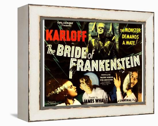 The Bride of Frankenstein, Boris Karloff, Elsa Lanchester, Colin Clive, Valerie Hobson, 1935-null-Framed Stretched Canvas