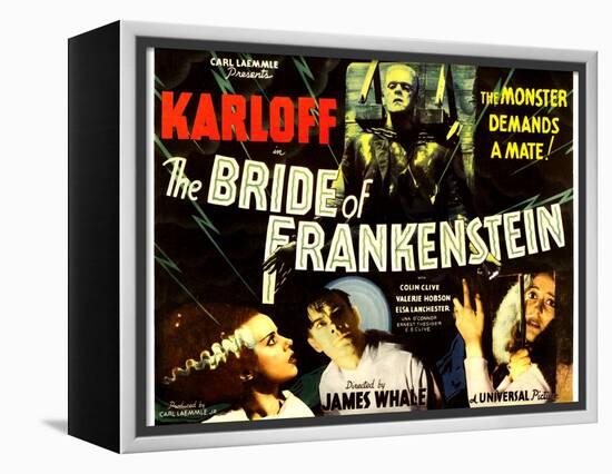 The Bride of Frankenstein, Boris Karloff, Elsa Lanchester, Colin Clive, Valerie Hobson, 1935-null-Framed Stretched Canvas