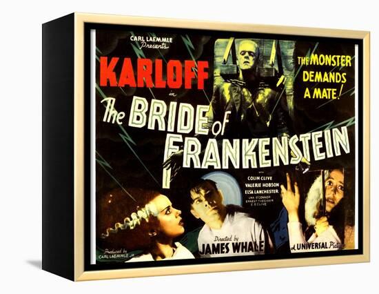 The Bride of Frankenstein, Boris Karloff, Elsa Lanchester, Colin Clive, Valerie Hobson, 1935-null-Framed Stretched Canvas