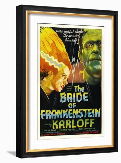 The Bride of Frankenstein, Elsa Lanchester, Boris Karloff, 1935-null-Framed Art Print