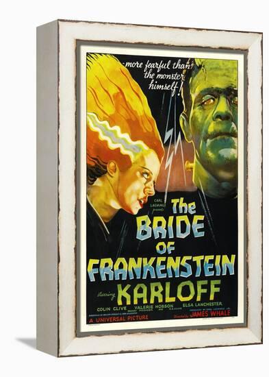 The Bride of Frankenstein, Elsa Lanchester, Boris Karloff, 1935-null-Framed Stretched Canvas