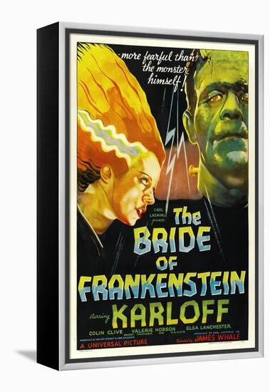 The Bride of Frankenstein, Elsa Lanchester, Boris Karloff, 1935-null-Framed Stretched Canvas