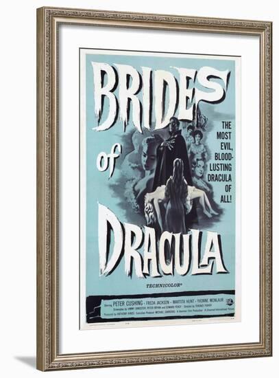 The Brides of Dracula, Center: David Peel, 1960-null-Framed Art Print