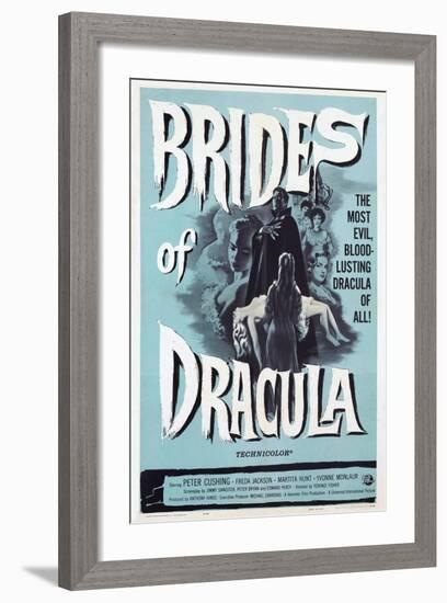 The Brides of Dracula, Center: David Peel, 1960-null-Framed Art Print