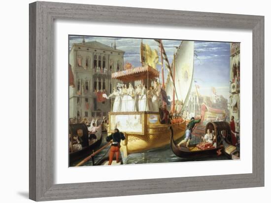 The Brides of Venice Being Taken to the Wedding, c.1528-John Rogers Herbert-Framed Giclee Print