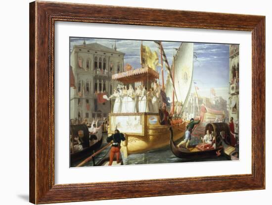 The Brides of Venice Being Taken to the Wedding, c.1528-John Rogers Herbert-Framed Giclee Print