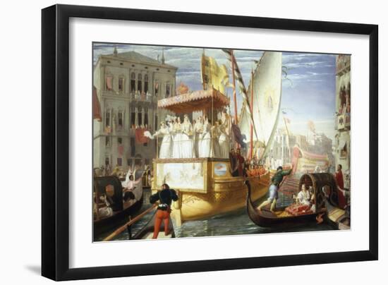 The Brides of Venice Being Taken to the Wedding, c.1528-John Rogers Herbert-Framed Giclee Print