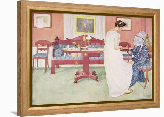 The Bridesmaid, Published in "Lasst Licht Hinin," ("Let in More Light") 1908-Carl Larsson-Framed Premier Image Canvas