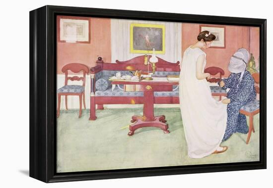 The Bridesmaid, Published in "Lasst Licht Hinin," ("Let in More Light") 1908-Carl Larsson-Framed Premier Image Canvas