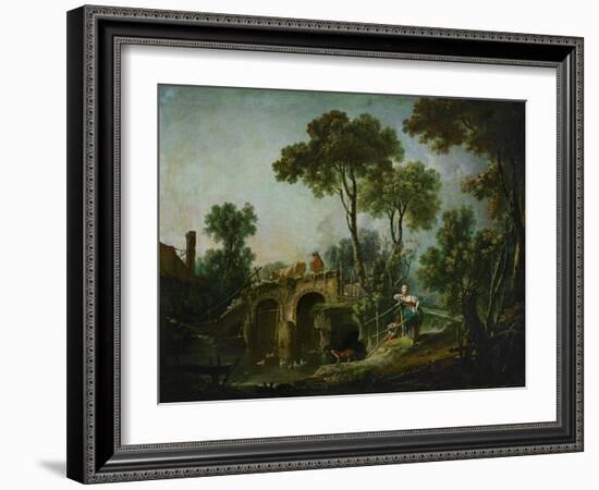 The Bridge, 1751-Francois Boucher-Framed Giclee Print