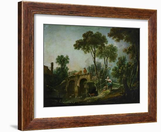 The Bridge, 1751-Francois Boucher-Framed Giclee Print