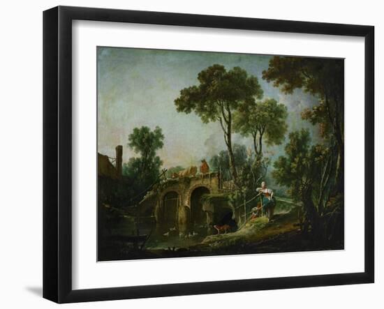 The Bridge, 1751-Francois Boucher-Framed Giclee Print