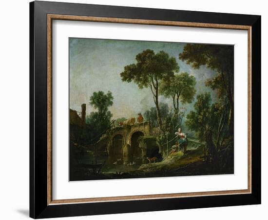 The Bridge, 1751-Francois Boucher-Framed Giclee Print