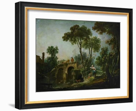 The Bridge, 1751-Francois Boucher-Framed Giclee Print