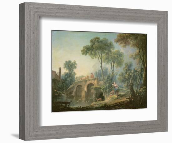 The Bridge, 1761-Francois Boucher-Framed Giclee Print