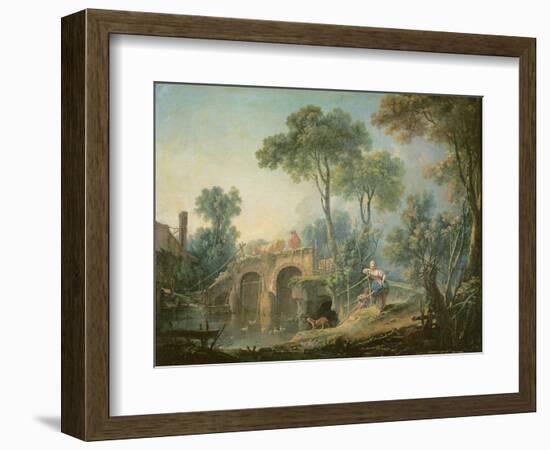 The Bridge, 1761-Francois Boucher-Framed Giclee Print