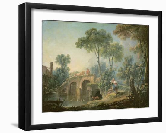 The Bridge, 1761-Francois Boucher-Framed Giclee Print