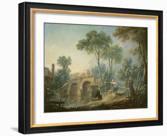 The Bridge, 1761-Francois Boucher-Framed Giclee Print