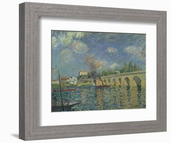 The Bridge, 1871-Alfred Sisley-Framed Giclee Print