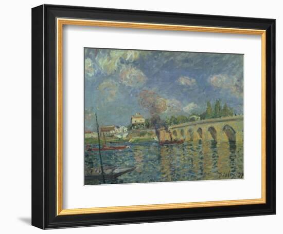 The Bridge, 1871-Alfred Sisley-Framed Giclee Print