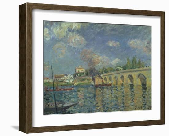 The Bridge, 1871-Alfred Sisley-Framed Giclee Print