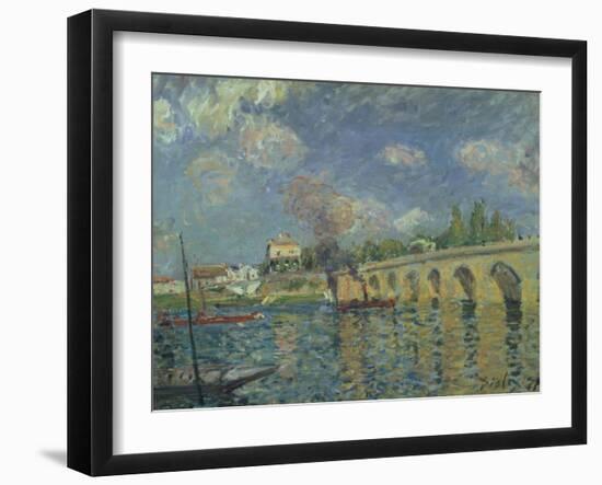 The Bridge, 1871-Alfred Sisley-Framed Giclee Print