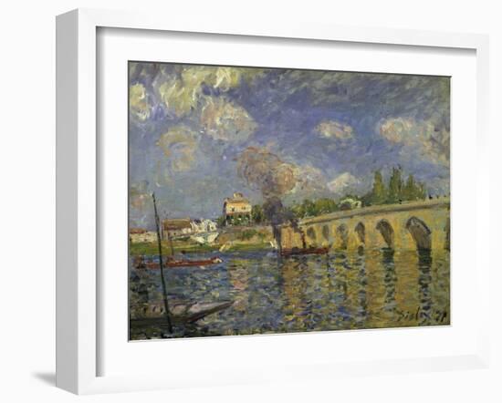 The Bridge, 1871-Alfred Sisley-Framed Giclee Print