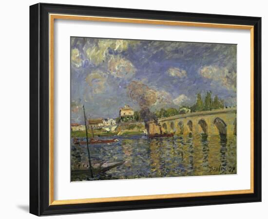 The Bridge, 1871-Alfred Sisley-Framed Giclee Print